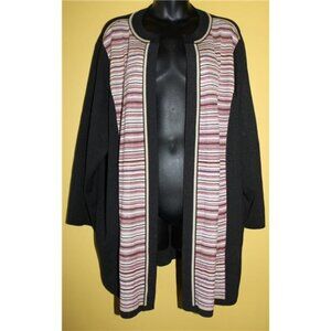 CJ Banks 3x Open Front Cardigan Dressy Career 3/4 Sleeves